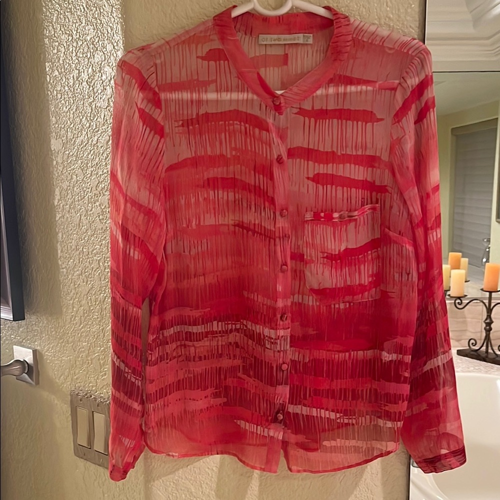 Women's Sheer Pink Blouse